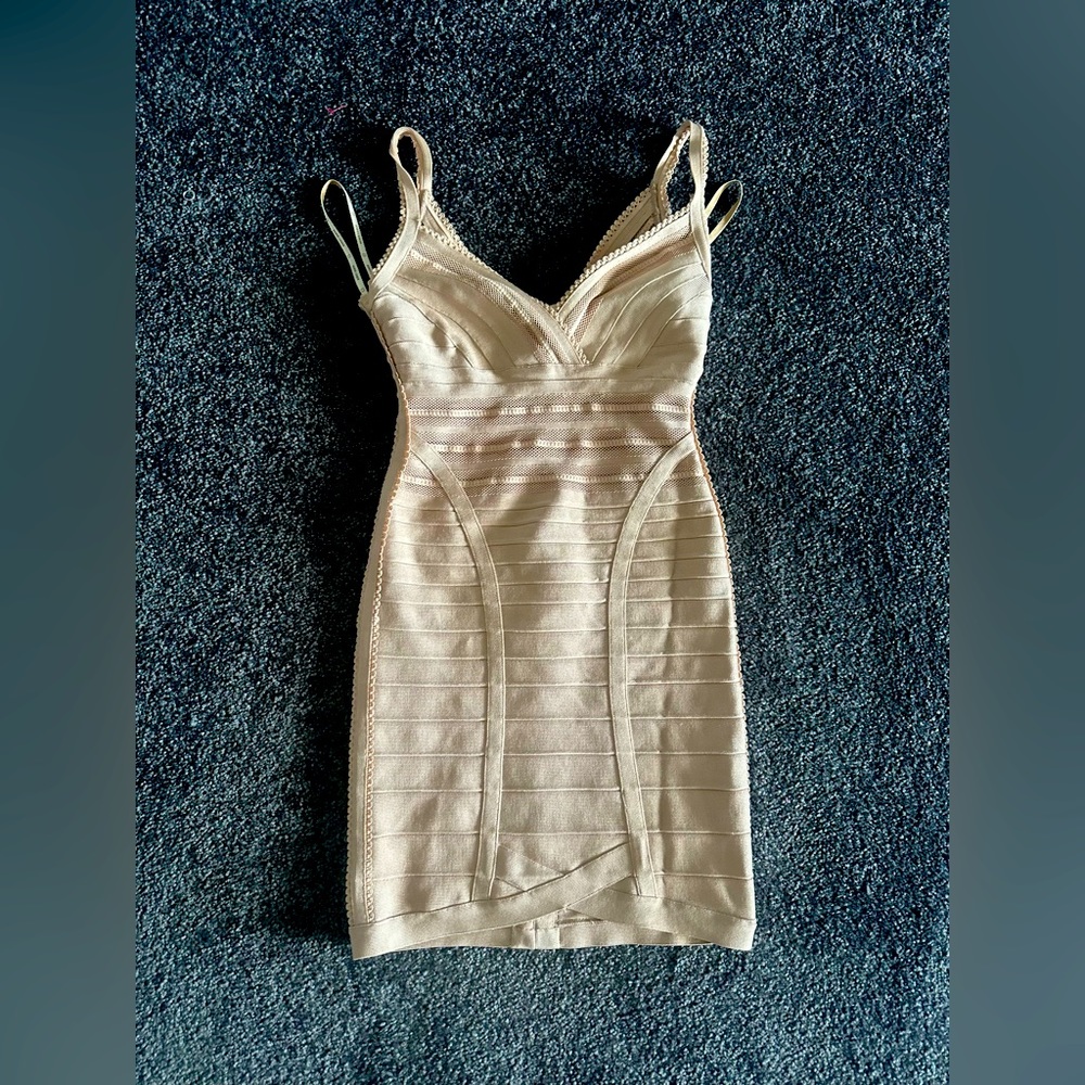 Herve leger , light pink dress , size XS like new